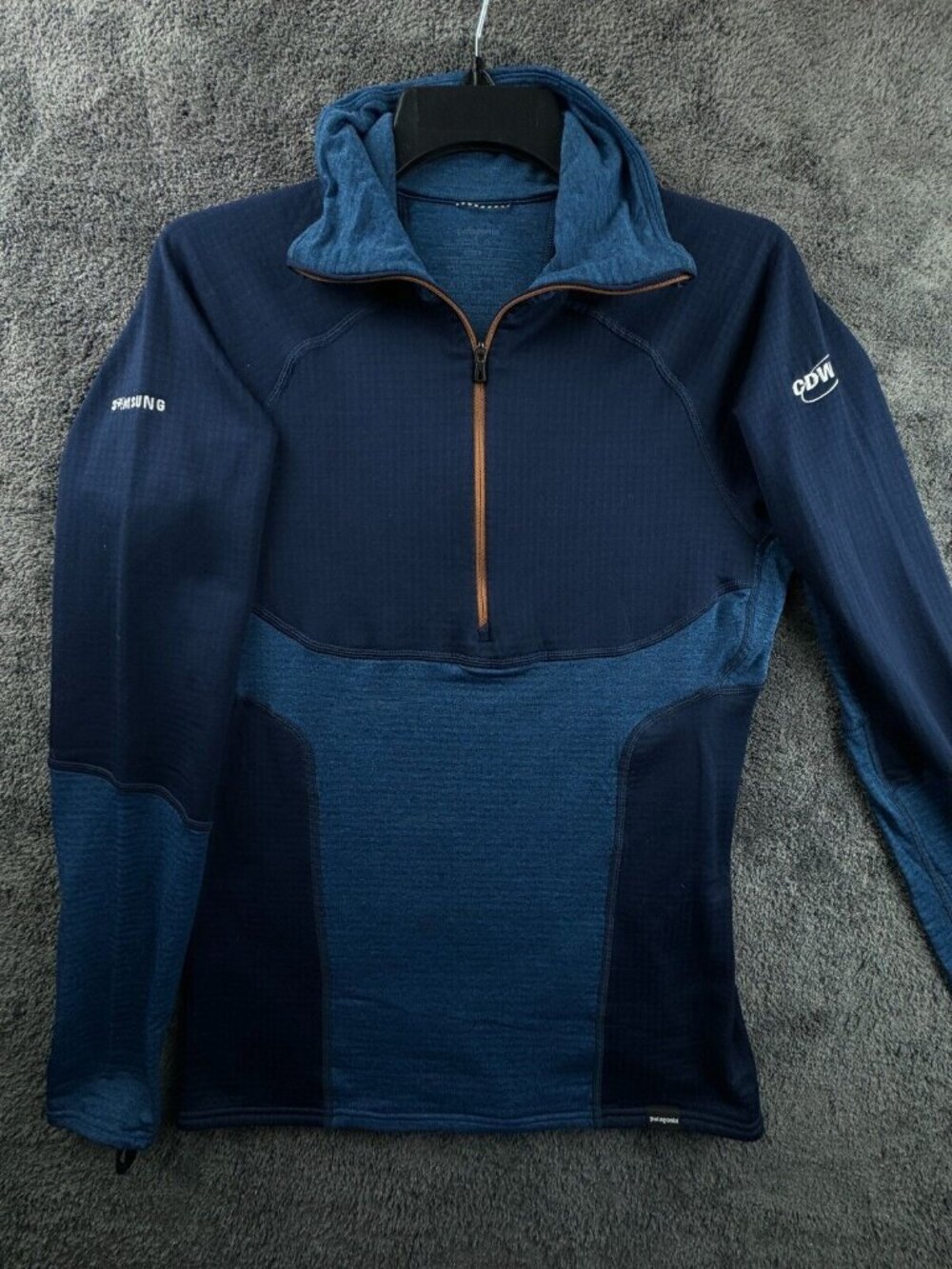 Patagonia Polartec Capilene 4 Men Small 1/2 Zip Pullover Jacket Blue Lightweight